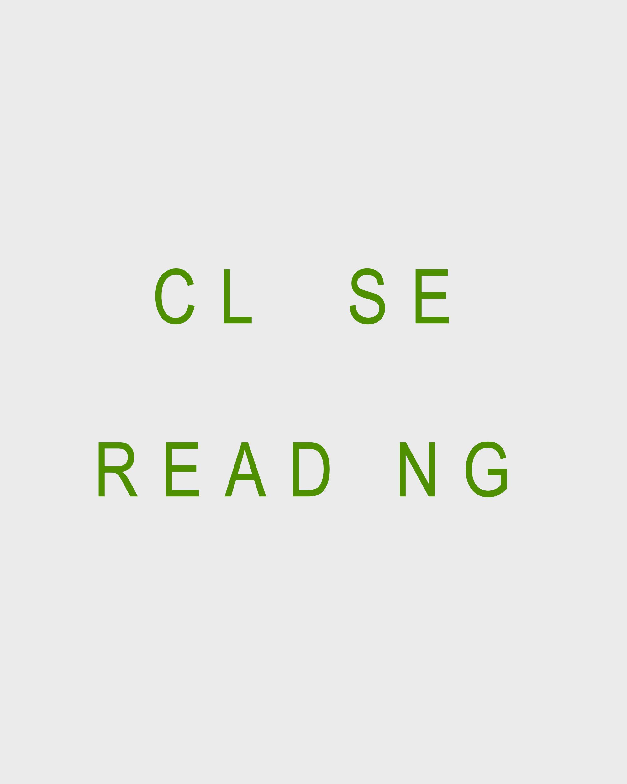 Close Reading